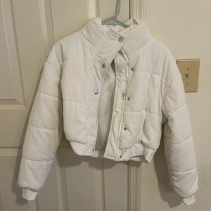 White jacket. I only used it once. It's very warm.